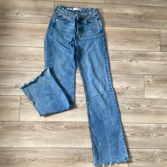 Mango Denim - Wide leg blue jeans
